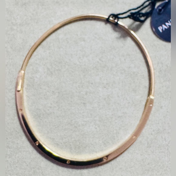 Pandora Signature Closed ID Bangle (Gold) - Picture 7 of 13